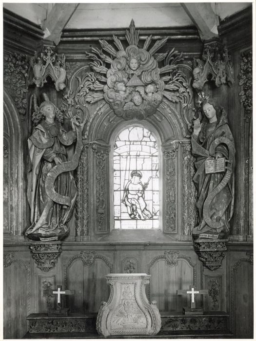 chapelle, statues : Vierge et anges de l’Annonciation