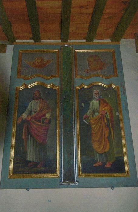 lambris de revêtement avec deux évangélistes (photocopie numérisée)