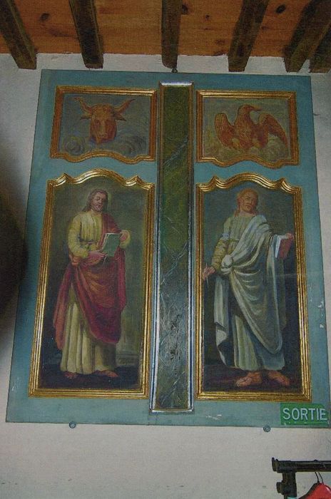 lambris de revêtement avec deux évangélistes (photocopie numérisée)