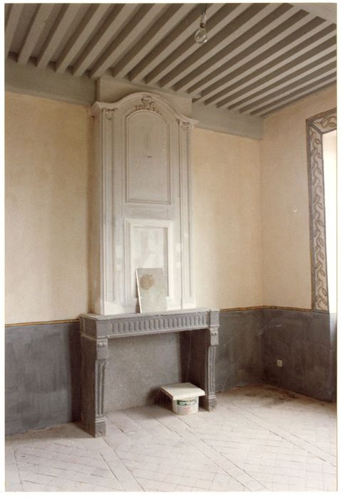 1er étage, chambre aux blasons, cheminée