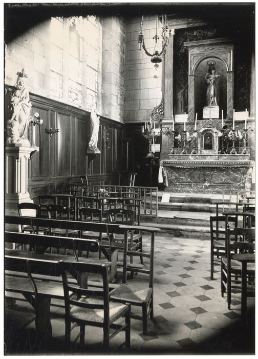 autel, retable du transept nord (chapelle de la Vierge)