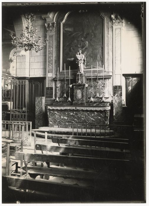 autel, retable du transept sud (chapelle Sainte Anne)