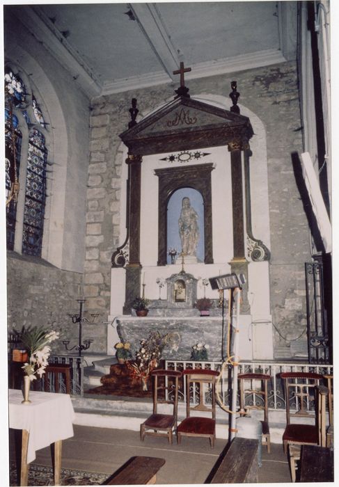 autel, retable du transept nord (chapelle de la Vierge)