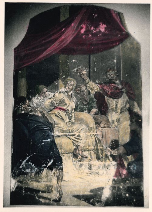 peinture monumentale de de l’histoire d’Esther : Festin au banquet d’Esther