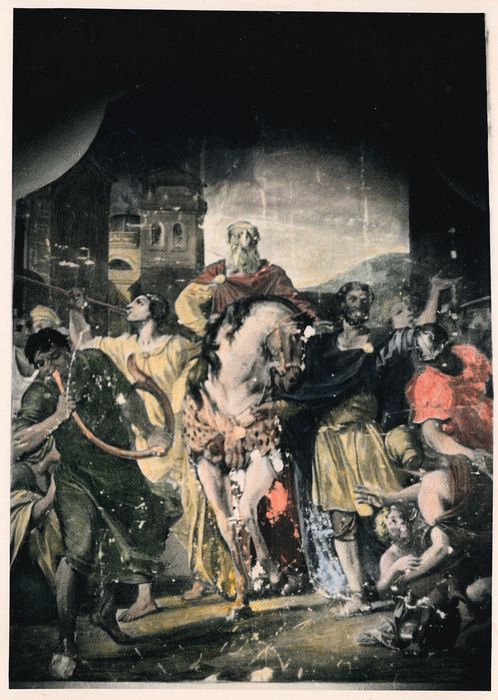 peinture monumentale de de l’histoire d’Esther : Triomphe de Mardochée (le)