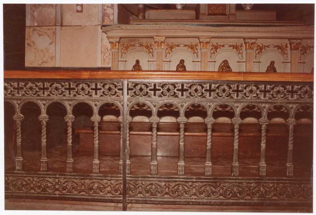 clôture de choeur, vue partielle
