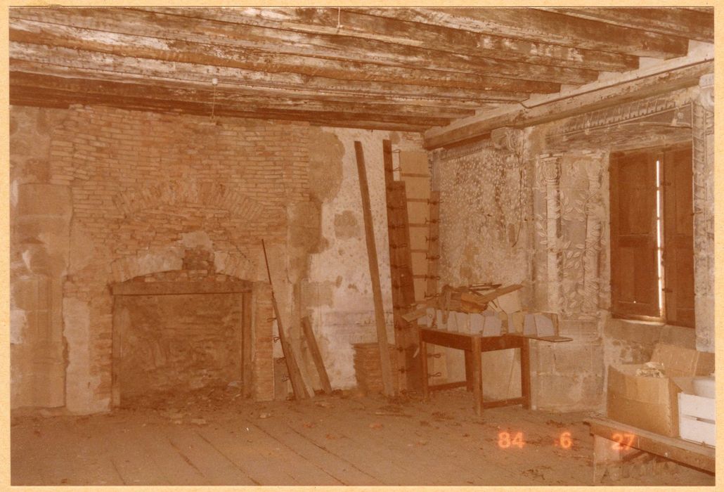 2e étage, grande salle, peinture monumentale, vue partielle