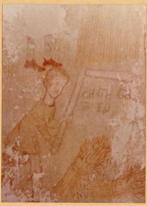 pnef, arc doubleau, peinture monumentale du calendrier des mois, détail