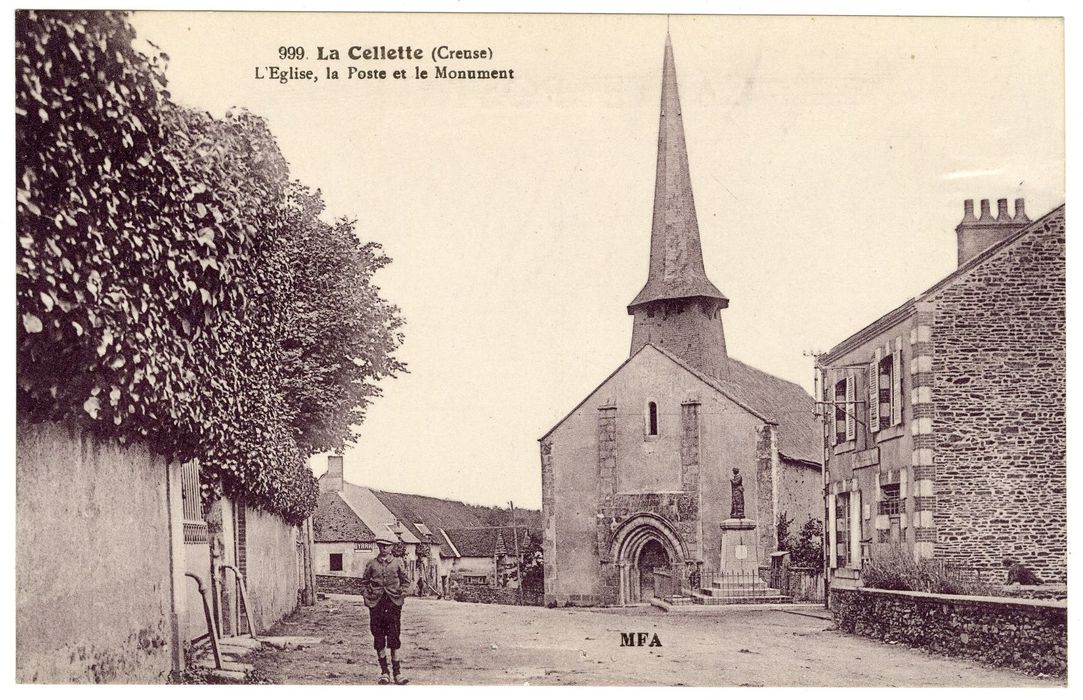 vue générale de l’église dans son environnement depuis l’Ouest