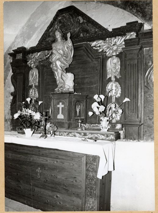 autel latéral, retable, statue : Saint Roch