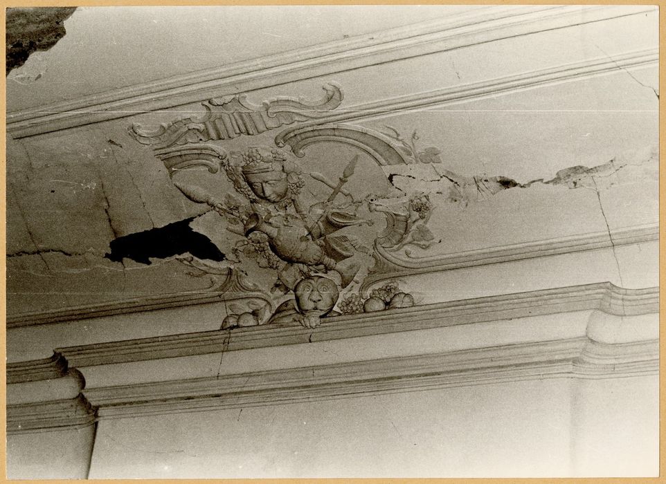 rez-de-chaussée, grande salle à manger, détail du décor