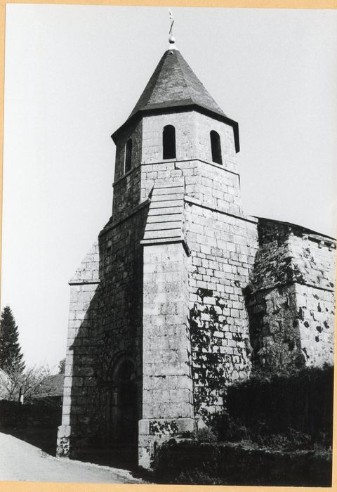 clocher, élévations sud et ouest