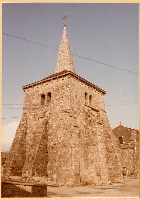clocher, élévations sud et ouest