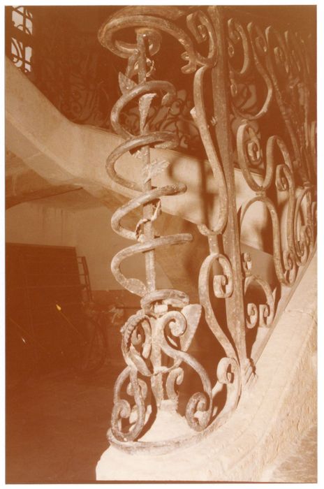 escalier d’honneur, détail du départ de la rampe