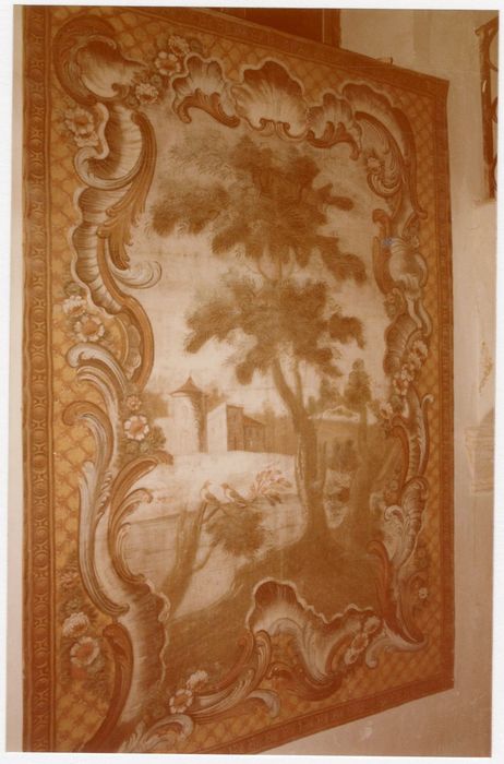 escalier d’honneur, détail d’une toile peinte