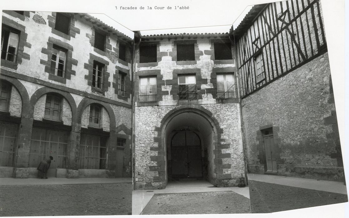 cour de l’abbé, façades sud, ouest et nord