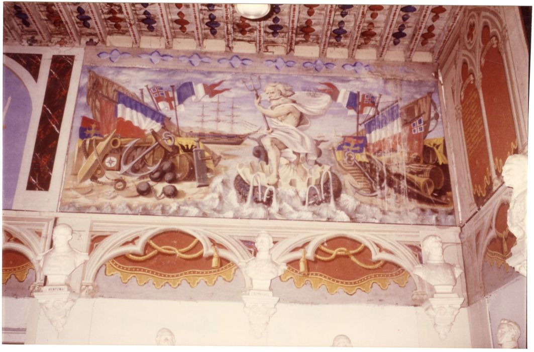 salle des Bustes, peintures monumentales, vue partielle