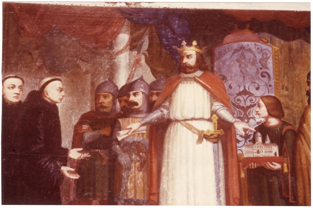 salle des Bustes, peintures monumentales, détail