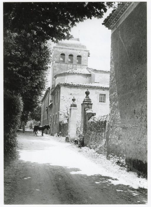 ancienne église abbatiale, clocher, élévation nord