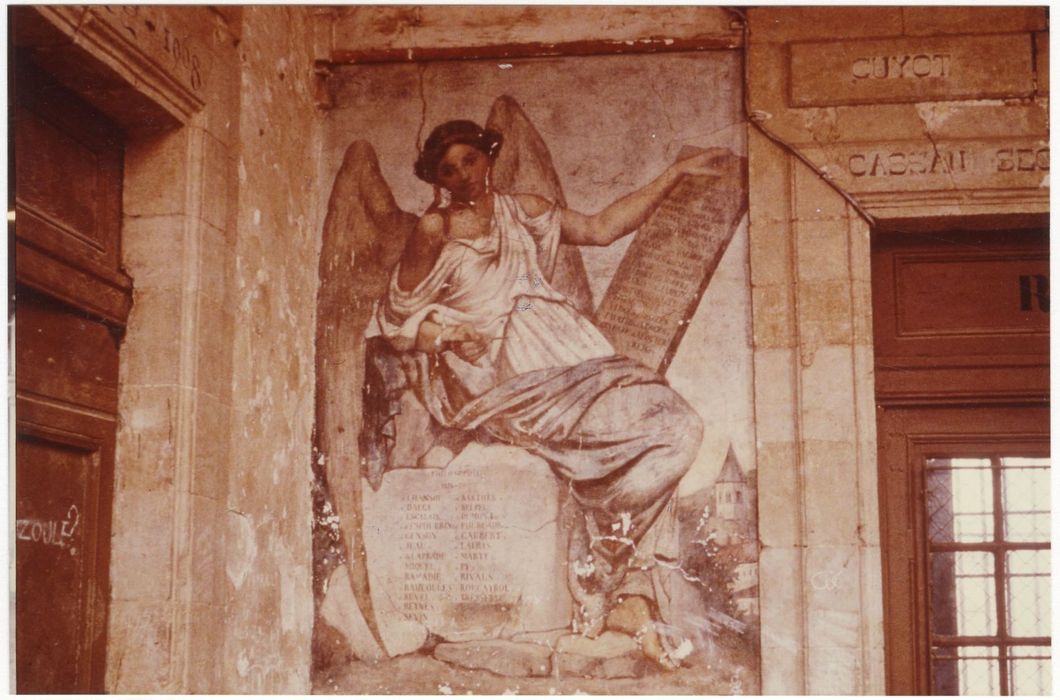 cour des Collets Rouges, galerie ouest, peinture monumentale