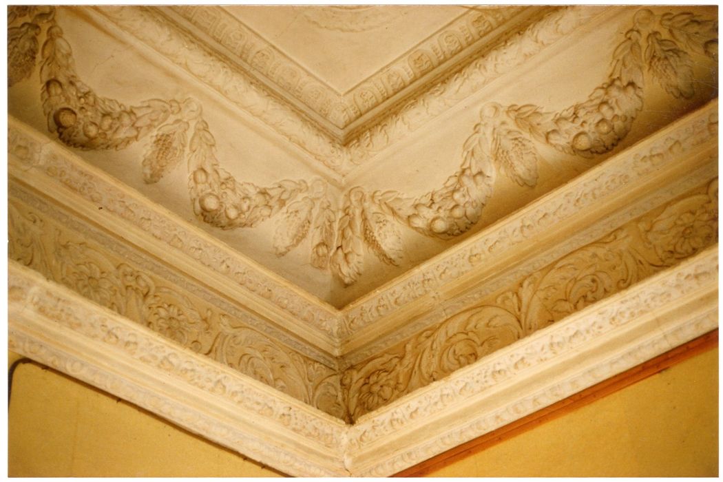 1er étage, cabinet voisin de la chambre de l’abbesse, détail du plafond