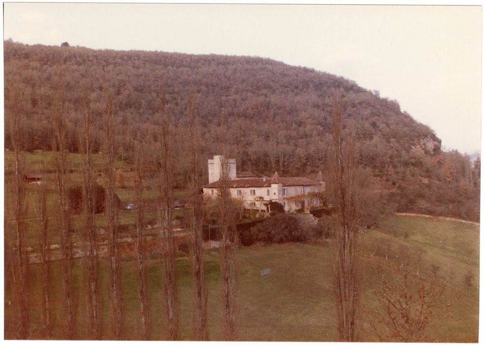 vue générale du prieuré dans son environnement depuis le Sud