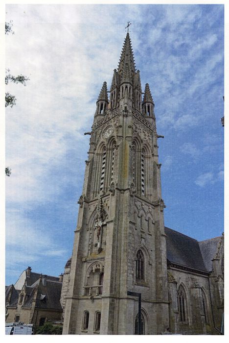 clocher, élévations nord et est (photocopie numérisée)