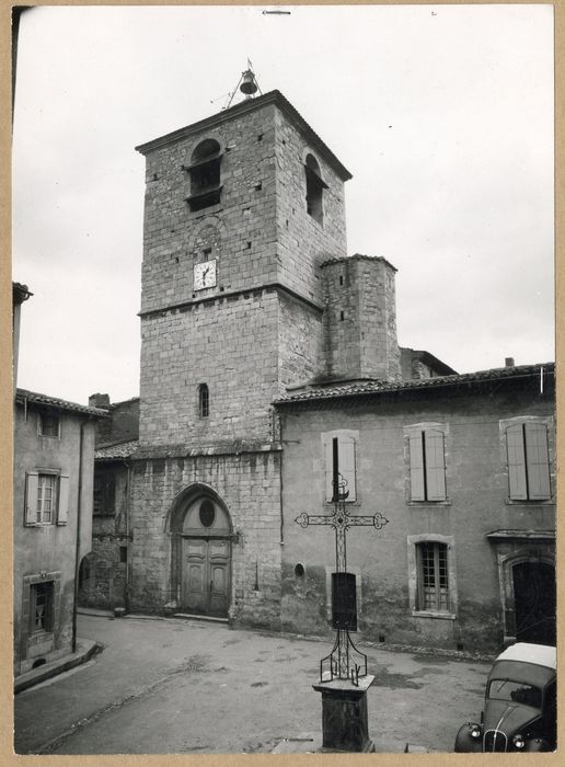 clocher, élévations sud et ouest
