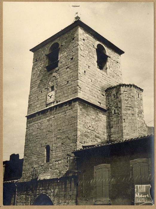clocher, élévations sud et ouest
