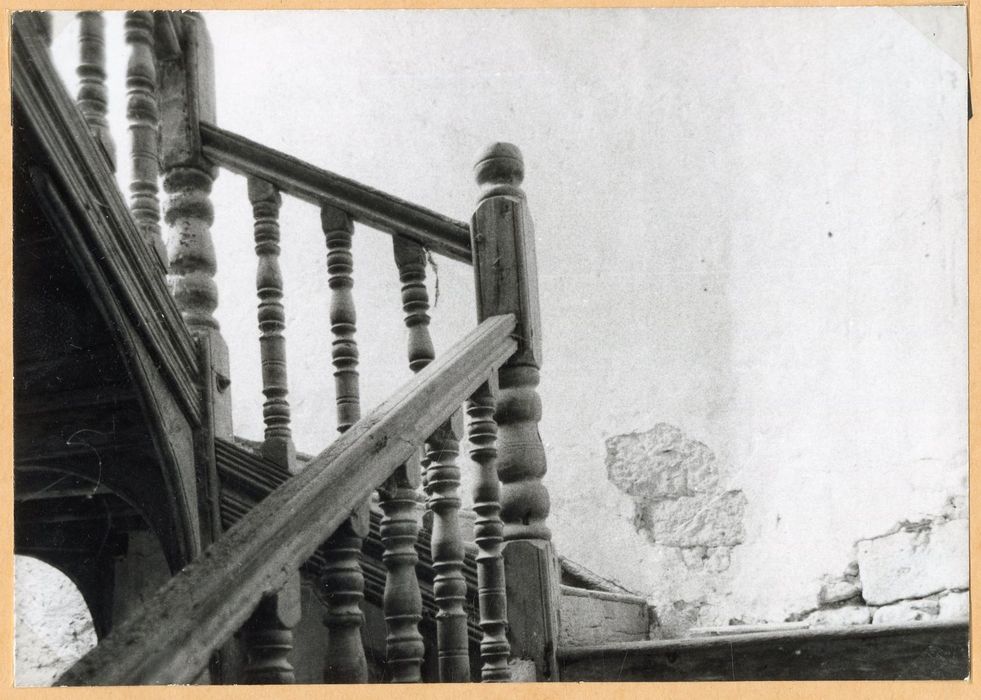 escalier, détail de la rampe