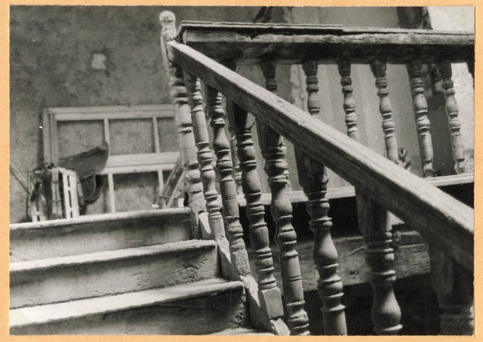 escalier, détail de la rampe