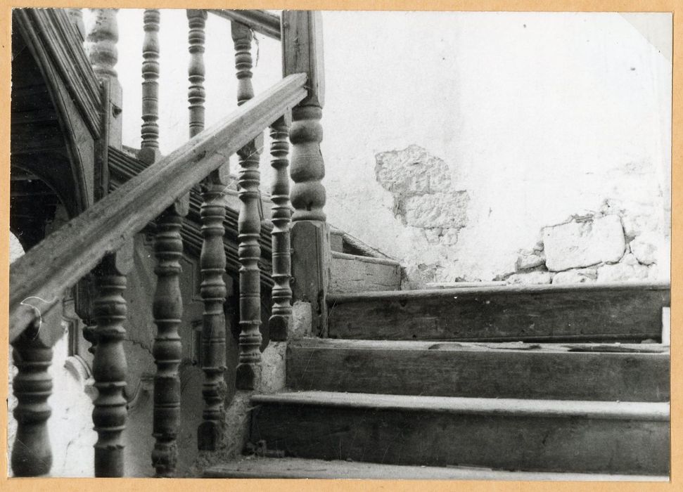 escalier, détail de la rampe