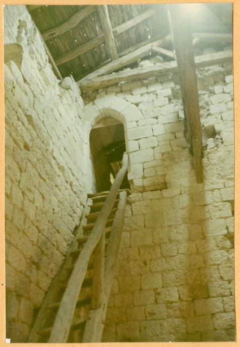 tour, vue partielle des élévations internes