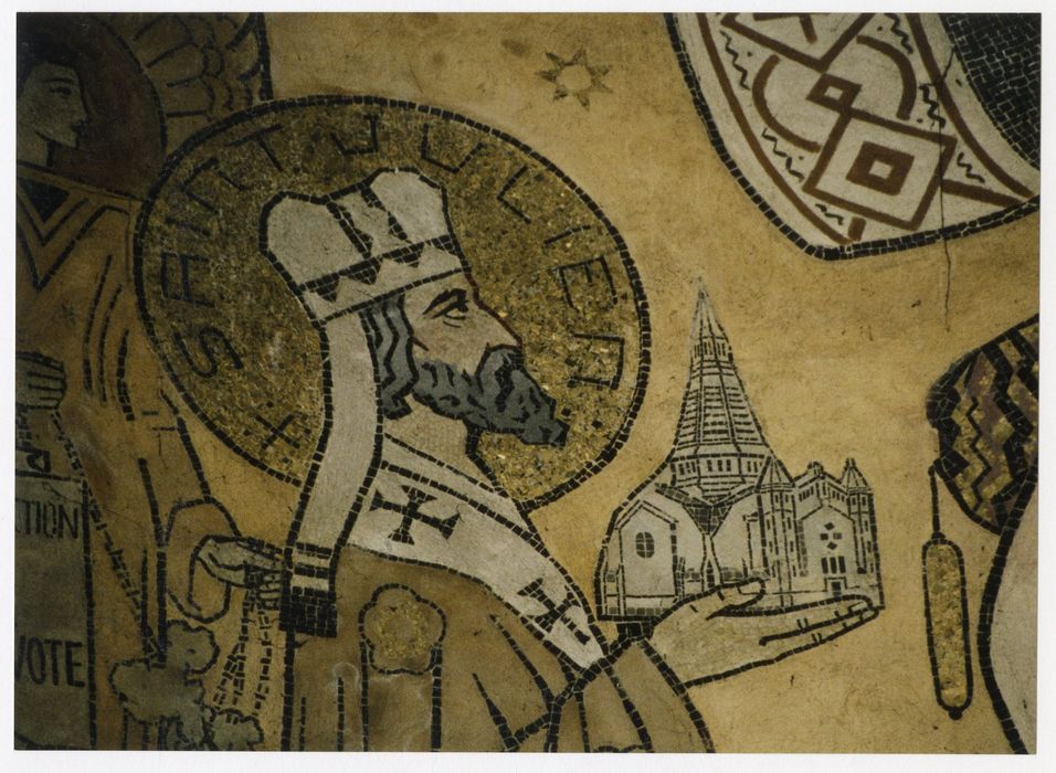 abside du choeur, peinture monumentale et mosaïque, détail