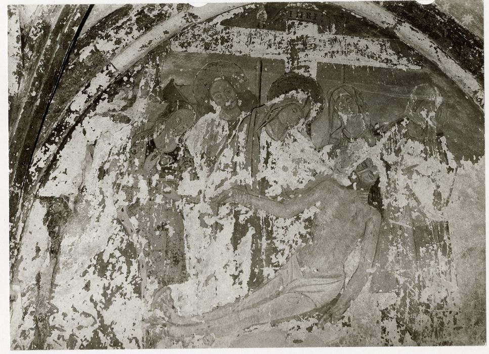 chapelle, peintures monumentales (mur sud), vue partielle