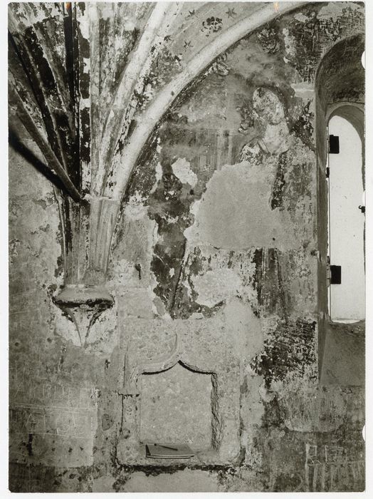 chapelle, peintures monumentales (mur sud), vue partielle