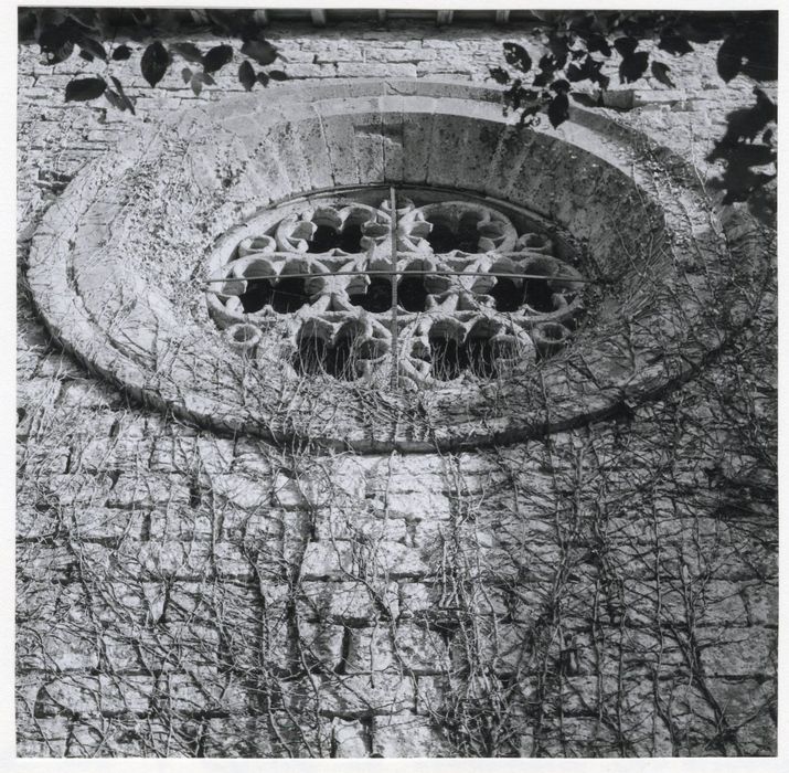 façade ouest, détail de la rosace du croisillon nord