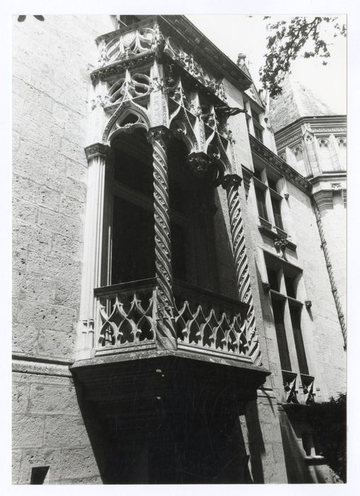 aile nord, façade sud, loggia