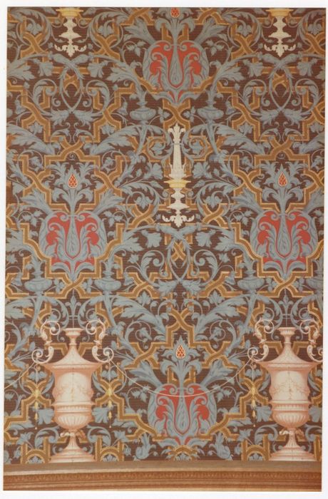 grand salon, détail du décor mural