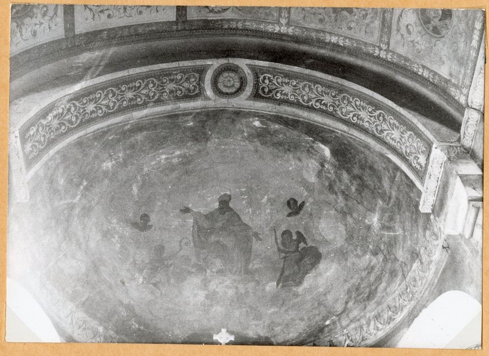 peinture monumentale de la voûte en cul-de-four de l’abside du choeur