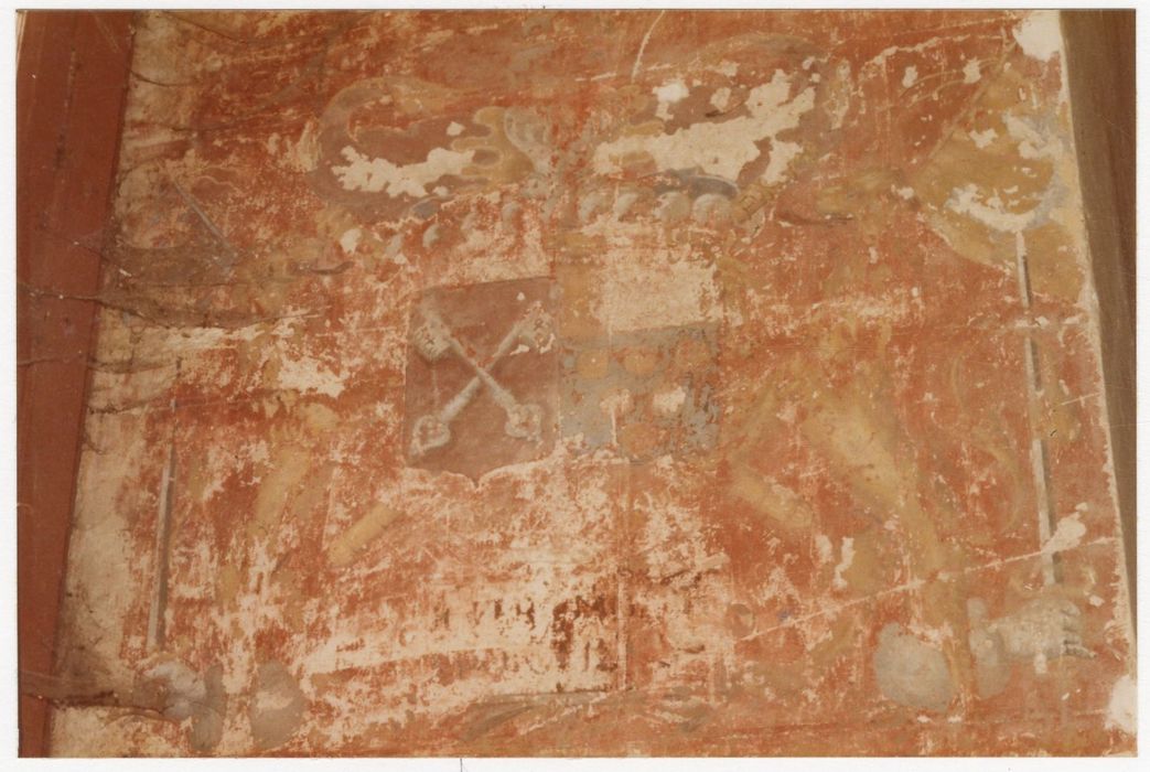 pièce non localisée, peinture monumentale aux armes des Clermont-Tonnerre, détail