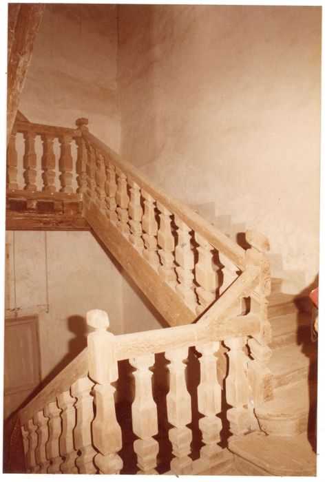 escalier de l’aile du 16e siècle, vue partielle