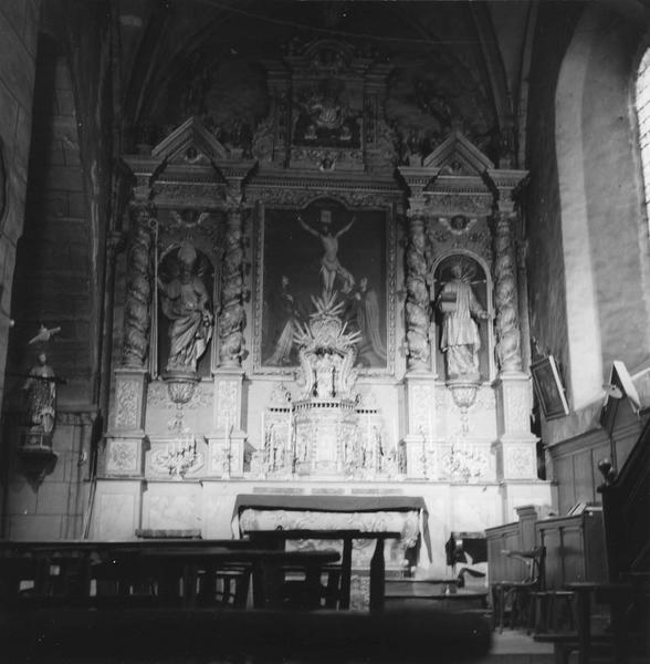 autel, retable, tabernacle, tableau (maître-autel) : la crucifixion