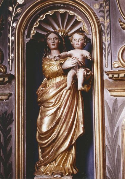 tabernacle, exposition, statuette du maître-autel : Vierge à l'Enfant