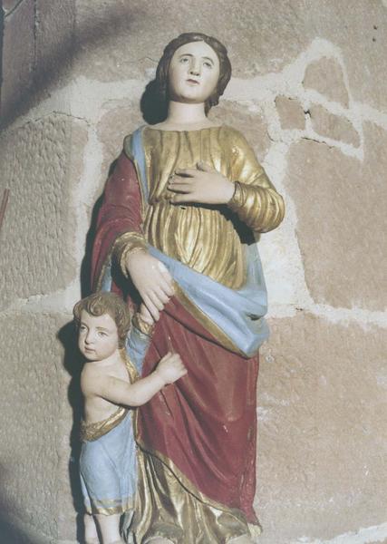 groupe sculpté : sainte Julitte et saint Cyr