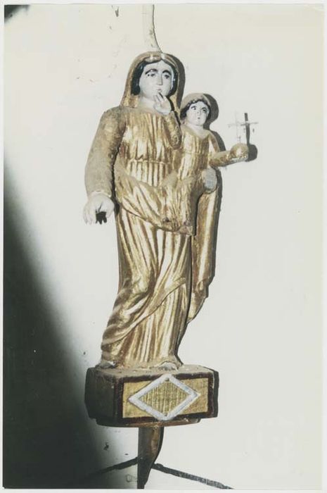 Statue-reliquaire (statuette) : Vierge à l'Enfant