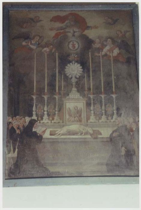 tableau : Adoration du Sacré Coeur et de l’Agneau divin