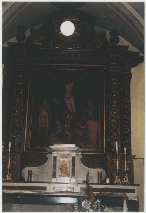 retable du maître-autel et son tableau : Crucifixion, détail