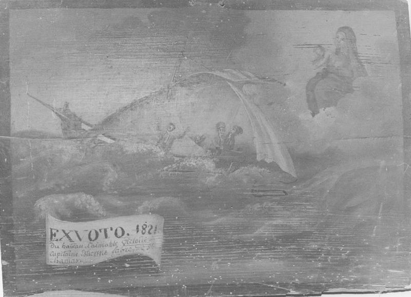 tableau : ex-voto 2, naufrage du bateau de l'Aimable victoire , vue générale