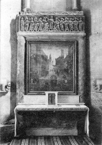 sarcophage dit de saint Mitre ; tableau : la légende de saint Mitre, vue générale